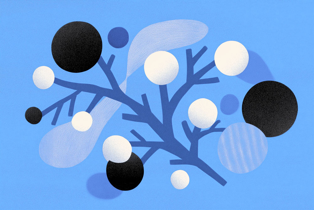 Ilustração de um ramo com várias ramificações alusivo à Rede Social.