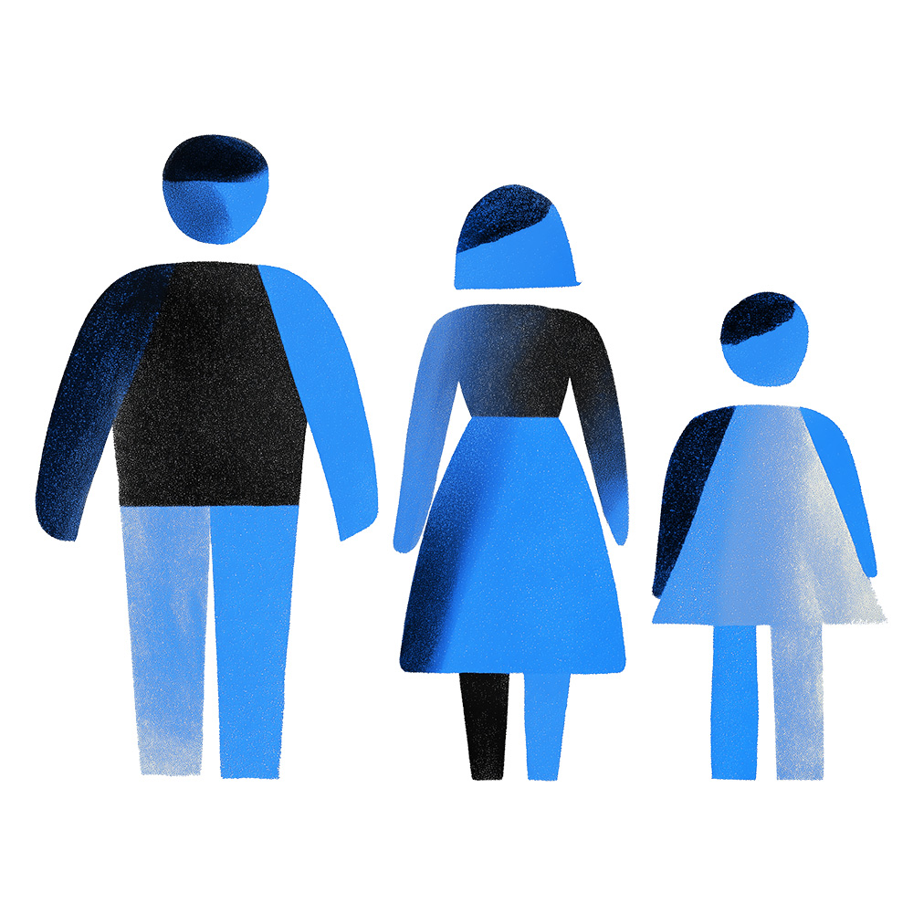 Ilustração com formas gráficas alusivas aos gráficos de dados.